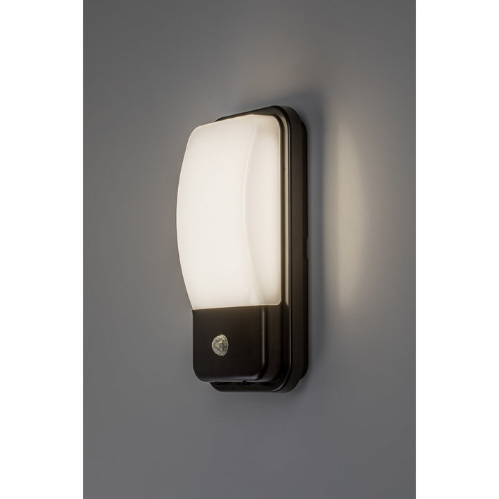 Applique d'extérieur, Matzen, LED 20 W, 1 860 lm, 4 000 K, H 30 cm, IP65, noire, avec détecteur PIR, 77233