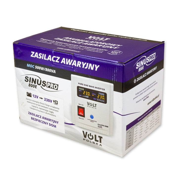 Alimentation de secours Sinus Pro 800 E, 12/230 V, puissance continue 500 W, puissance totale 800 VA, 3SP080012E