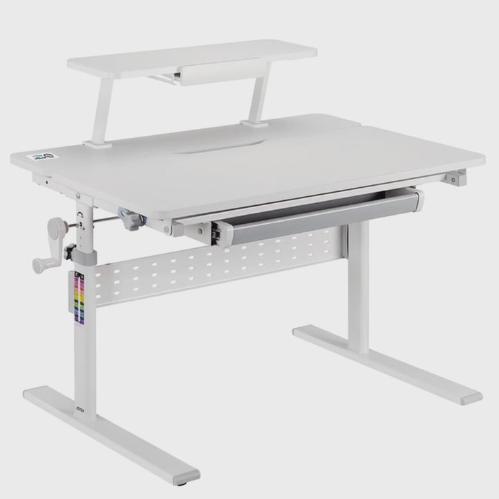 Ergo Office ER-483 Bureau pour enfants  réglable en hauteur, gris, max 40kg, 900x600 mm,