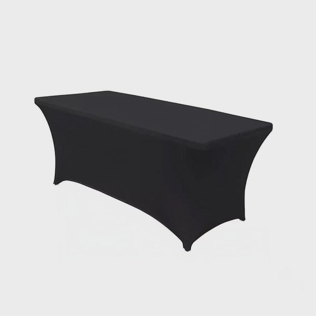 GreenBlue GB372 nappe élastique couverture de table de restauration noir 180x75x75 cm spandex