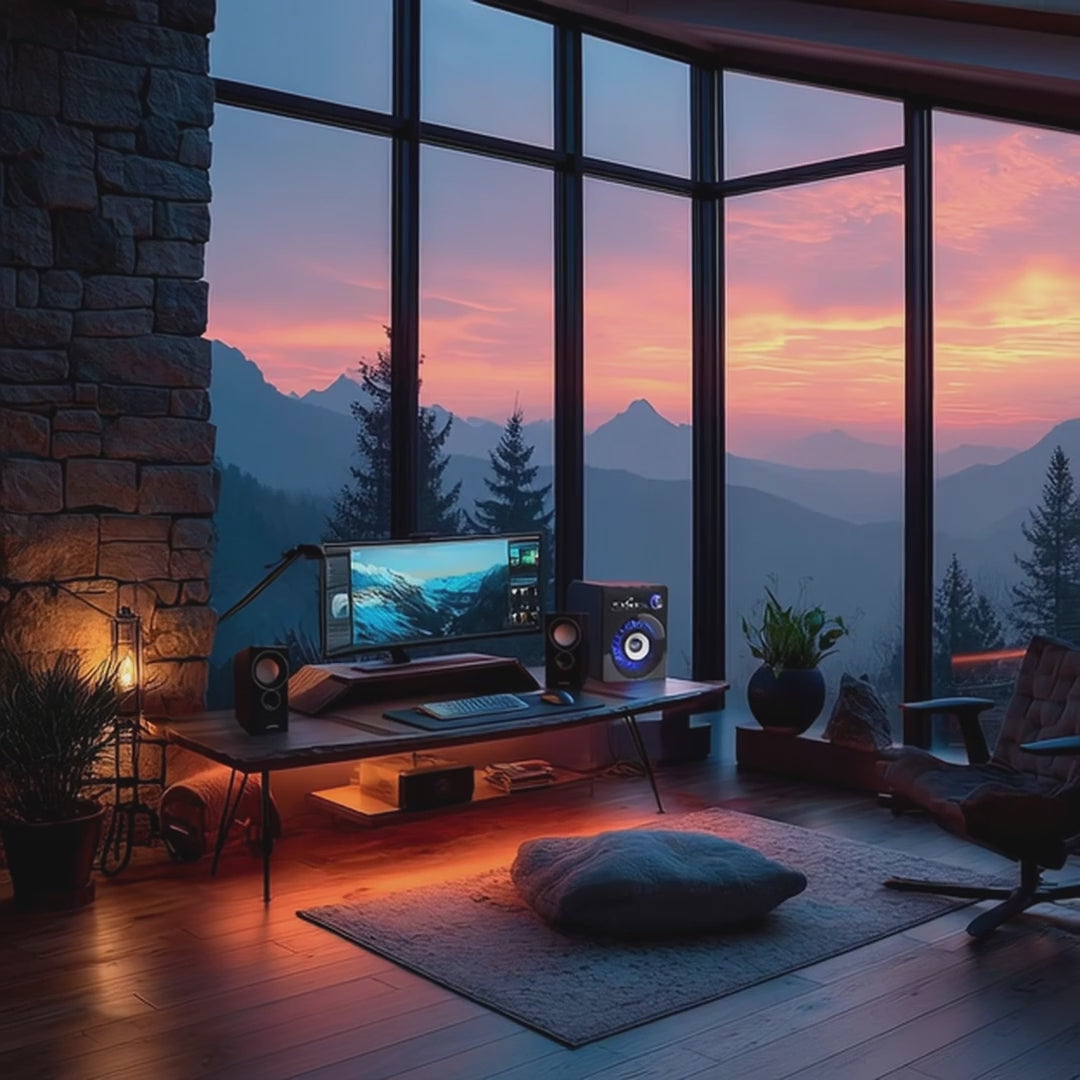 Un ensemble de haut-parleurs Bluetooth 2.1 Radio FM, entrée pour carte TF, AUX, alimentation USB Audiocore AC910