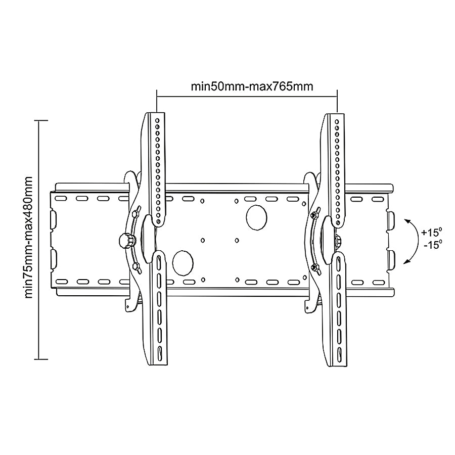 Support mural LED, LCD, Plasma TV 37-70 "75 kg Maclean MC-521 B