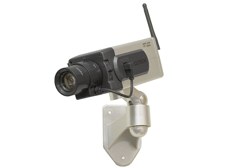 Caméra de surveillance factice avec détecteur de mouvement LED clignotante DC1400