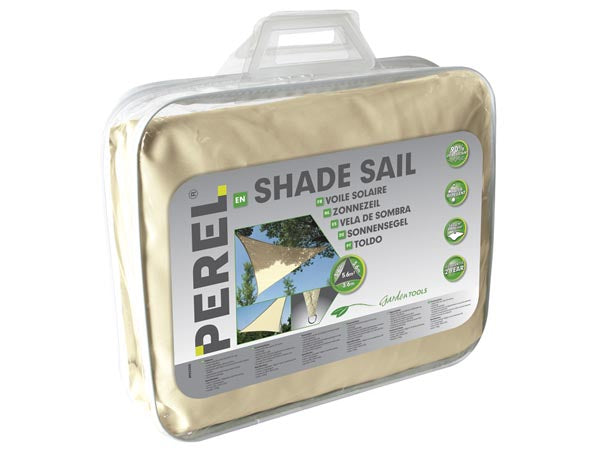 Voile d'ombrage solaire triangle crème protection UV