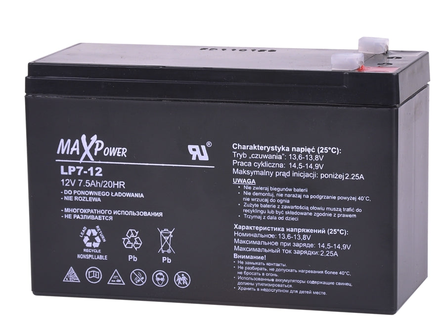 Batterie au gel sans entretien 12V 7Ah Rebeld Longue durée de vie