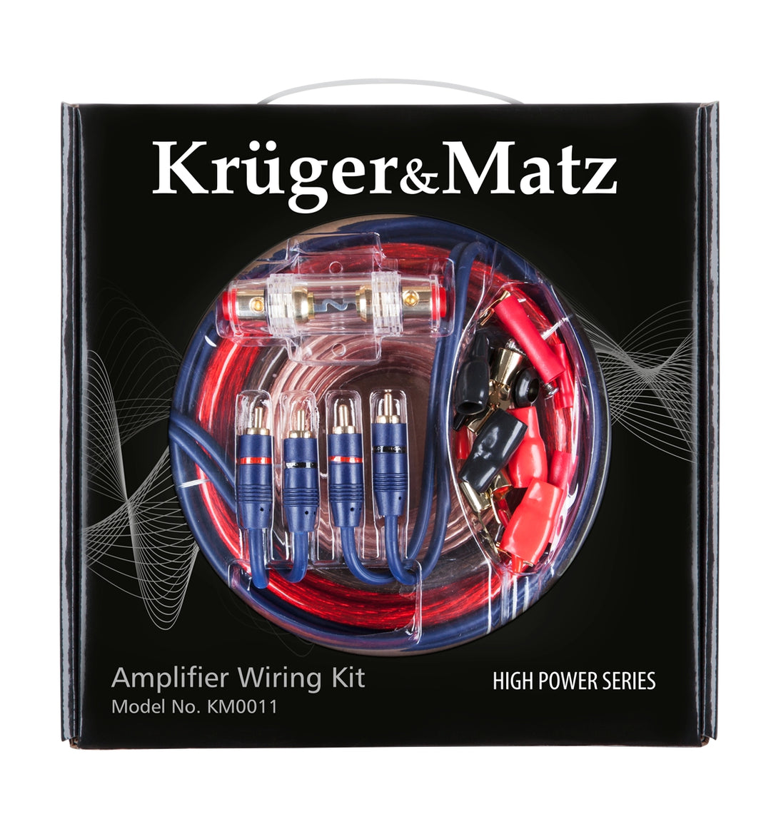 Kit de câbles d'amplificateur + accessoires de montage Kruger&Matz KM0011