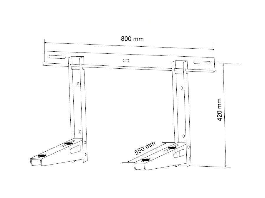 Fixation support pour climatiseur charge maximale 200 kg