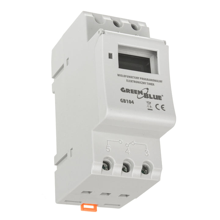 Programmateur interrupteur minuterie numérique pour rail DIN GreenBlue GB104