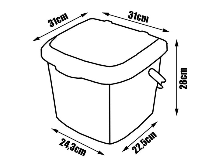 Tabouret pour pêcheur avec seau 15.5L Branq Max. charge 130 kg