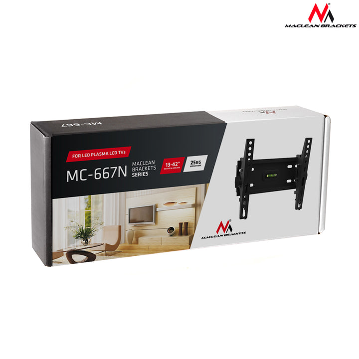 Support TV mural reglable 23-42" charge maximale 30kg Maclean MC-667