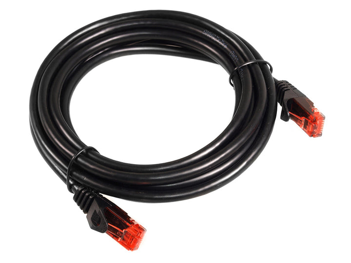 Câble réseau CAT6 UTP LAN, terminé par des fiches RJ45, noir - 5 m