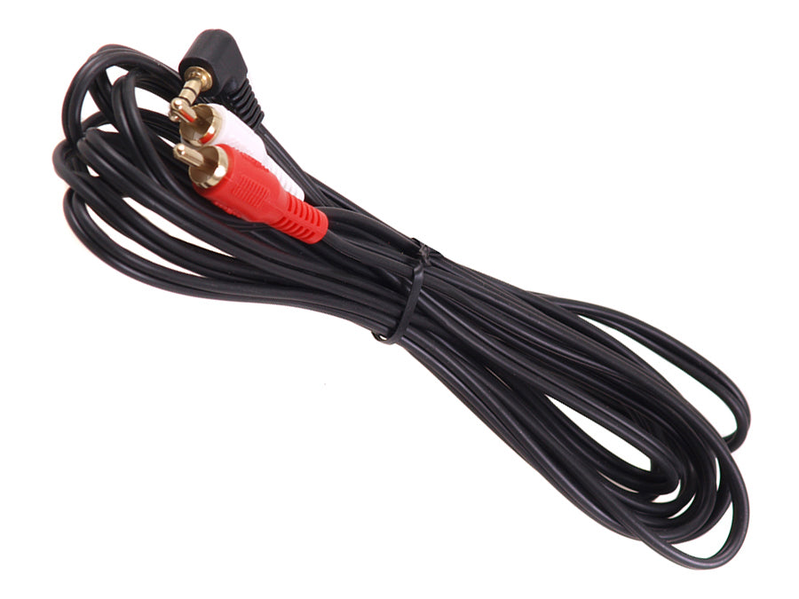 Câble mini jack 3.5mm angulaire 2RCA Maclean MCTV-824