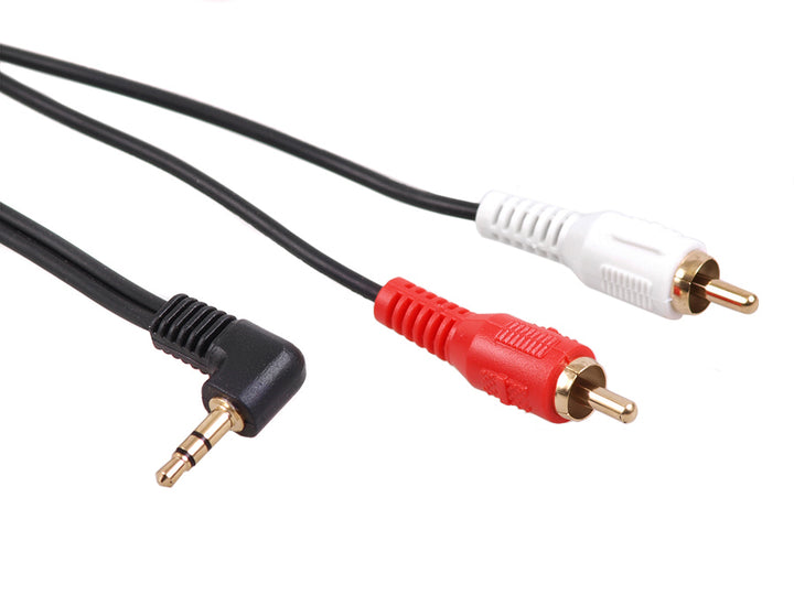 Câble mini jack 3.5mm angulaire 2RCA Maclean MCTV-824