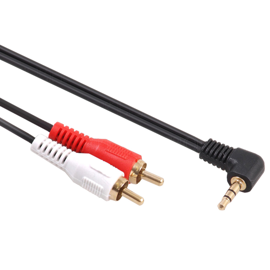 Câble mini-jack 3,5 mm coudé 2RCA 15 m noir MCTV-828