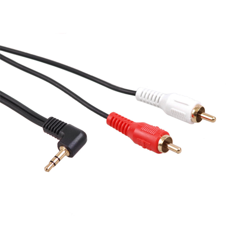 Câble mini-jack 3,5 mm coudé 2RCA 15 m noir MCTV-828