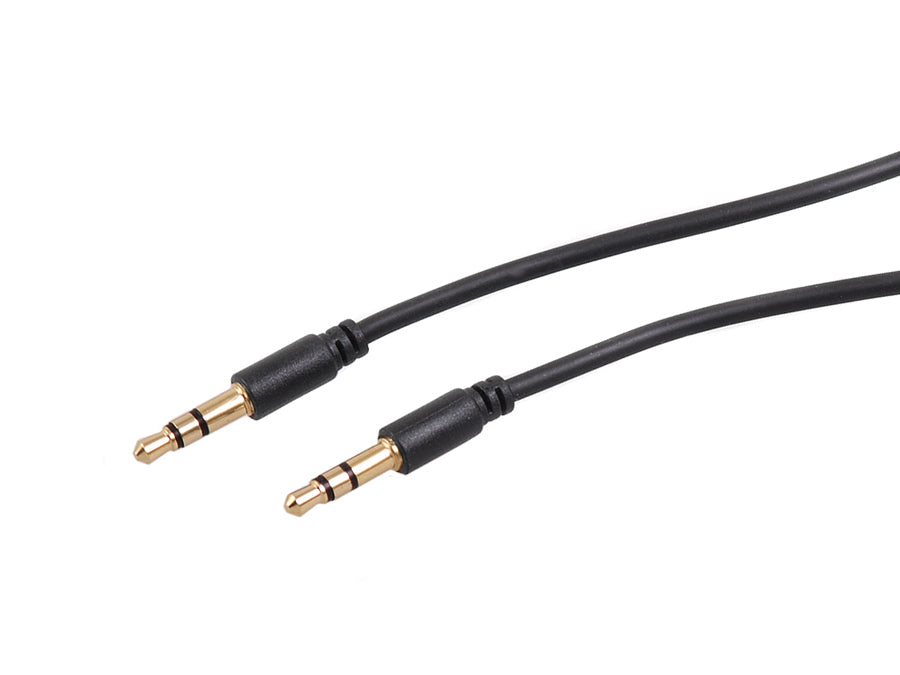 Câble audio jack 3.5mm mâle noir 1,5m Maclean MCTV-815