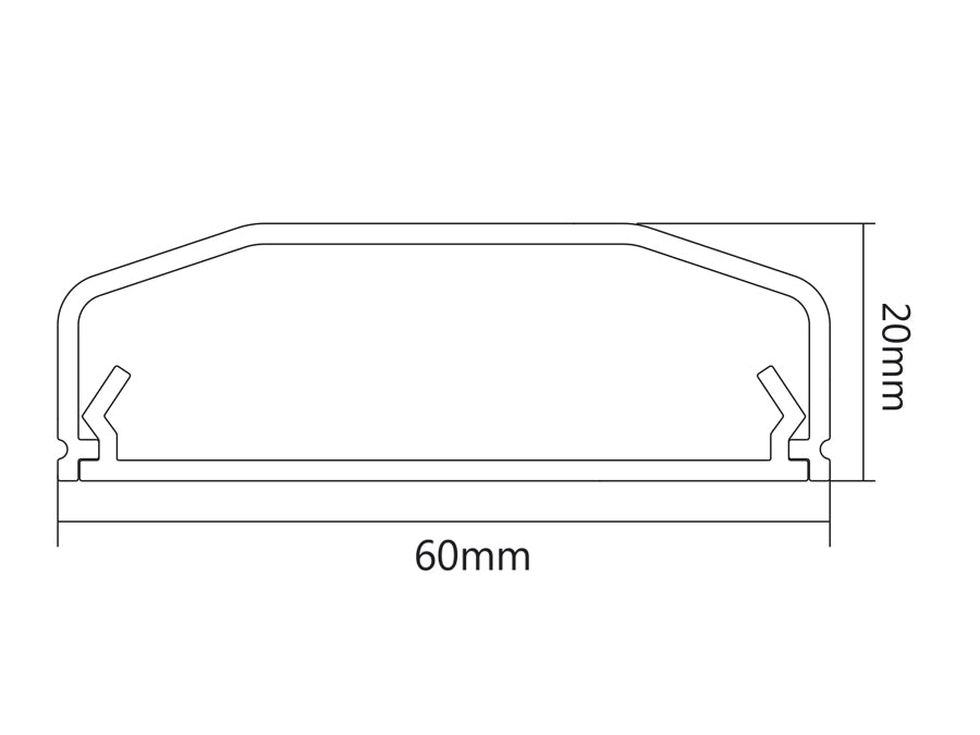 Organisateur de fil de câble 60x20x750mm  Maclean MC-693 W