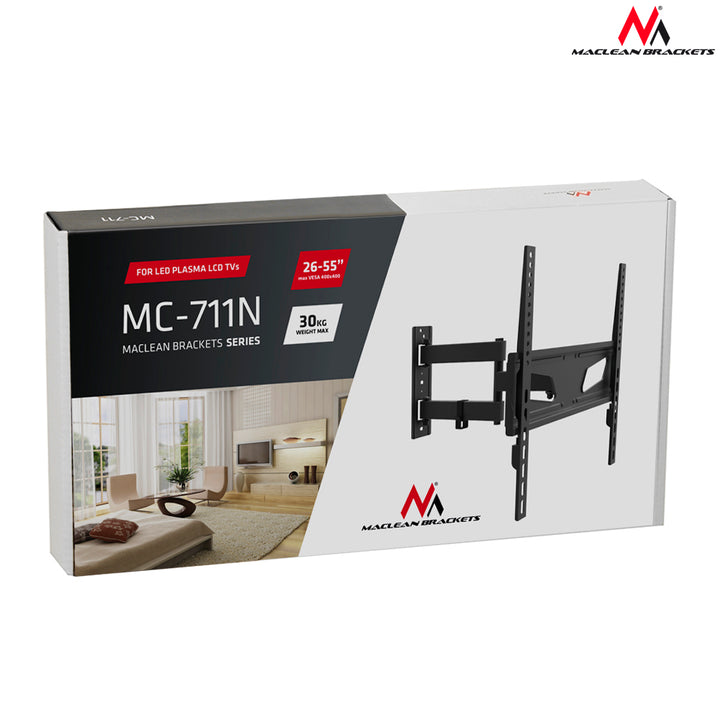 Support TV réglable pour écrans incurvés 26-55 " 30kg Maclean MC-711 N