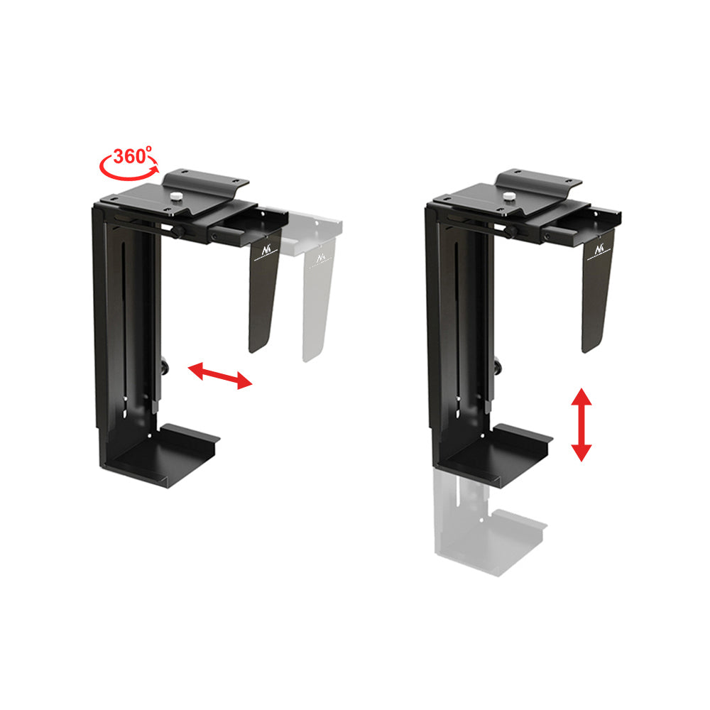 Support d'unité centrale sous bureau charge maximale 10 kg Maclean MC-713