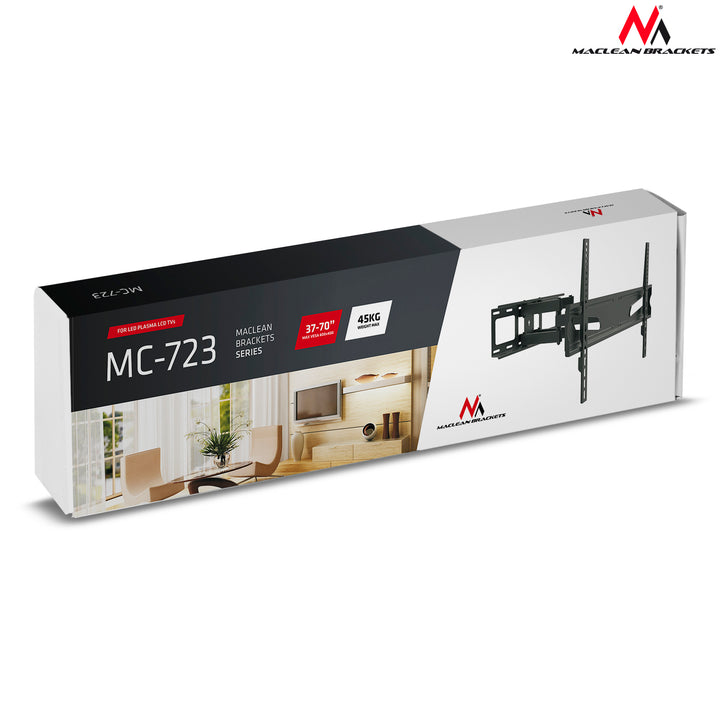 Support mural incinable pour TV ou écran 37-80" 40 kg Maclean MC-723 B