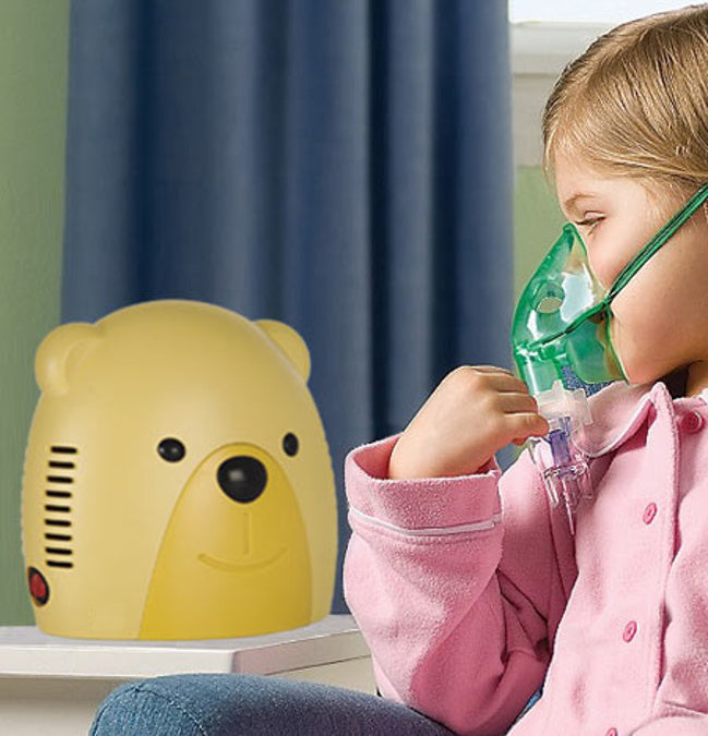 Inhalateur Nébuliseur pour enfant + masques, filtres Ours Promedix PR-811