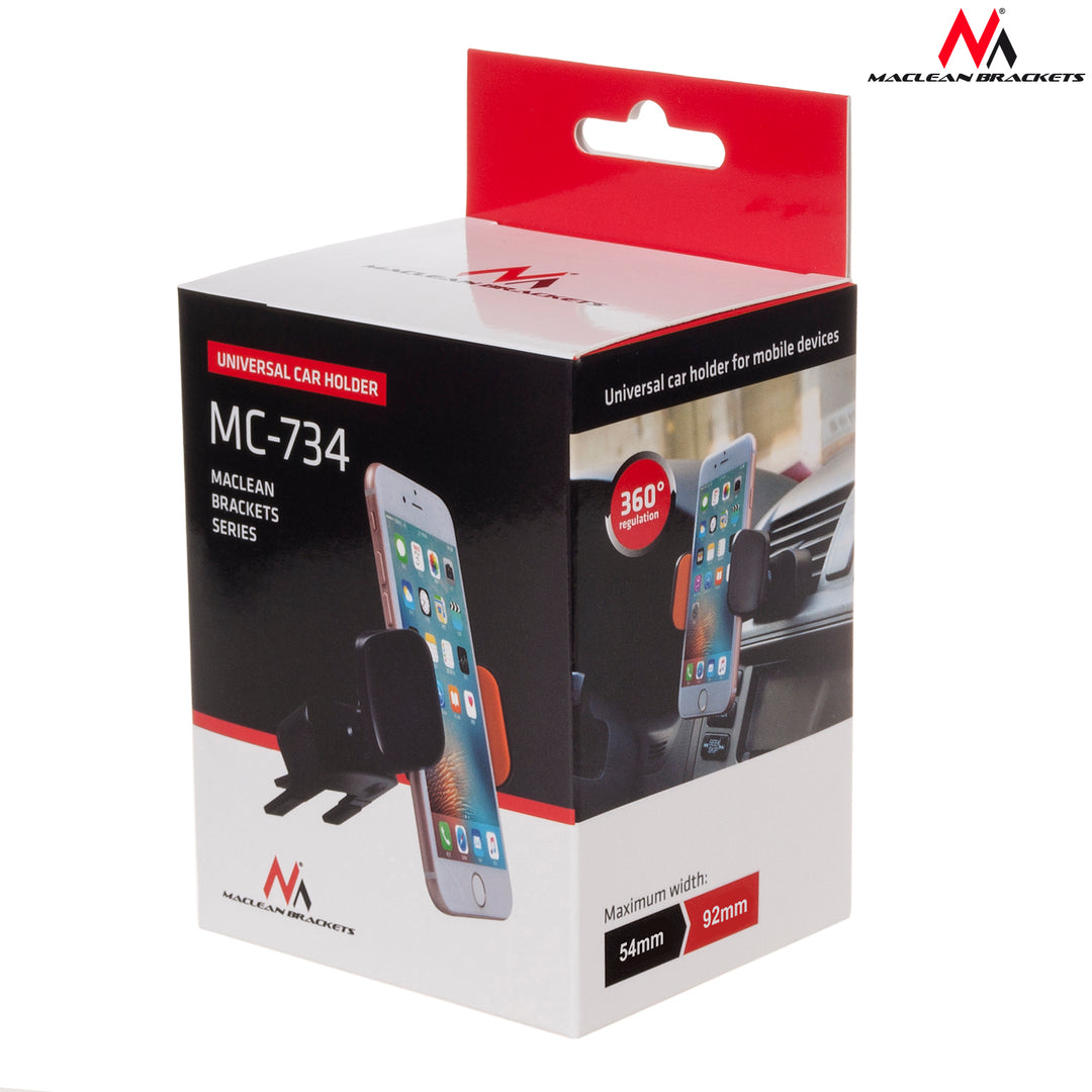 Support de téléphone 3,5" à 6" voiture Maclean MC-734