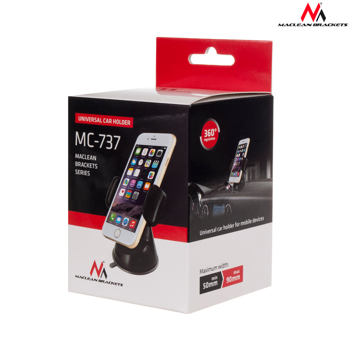 Support de voiture universel pour téléphone avec ventouse Maclean MC-737