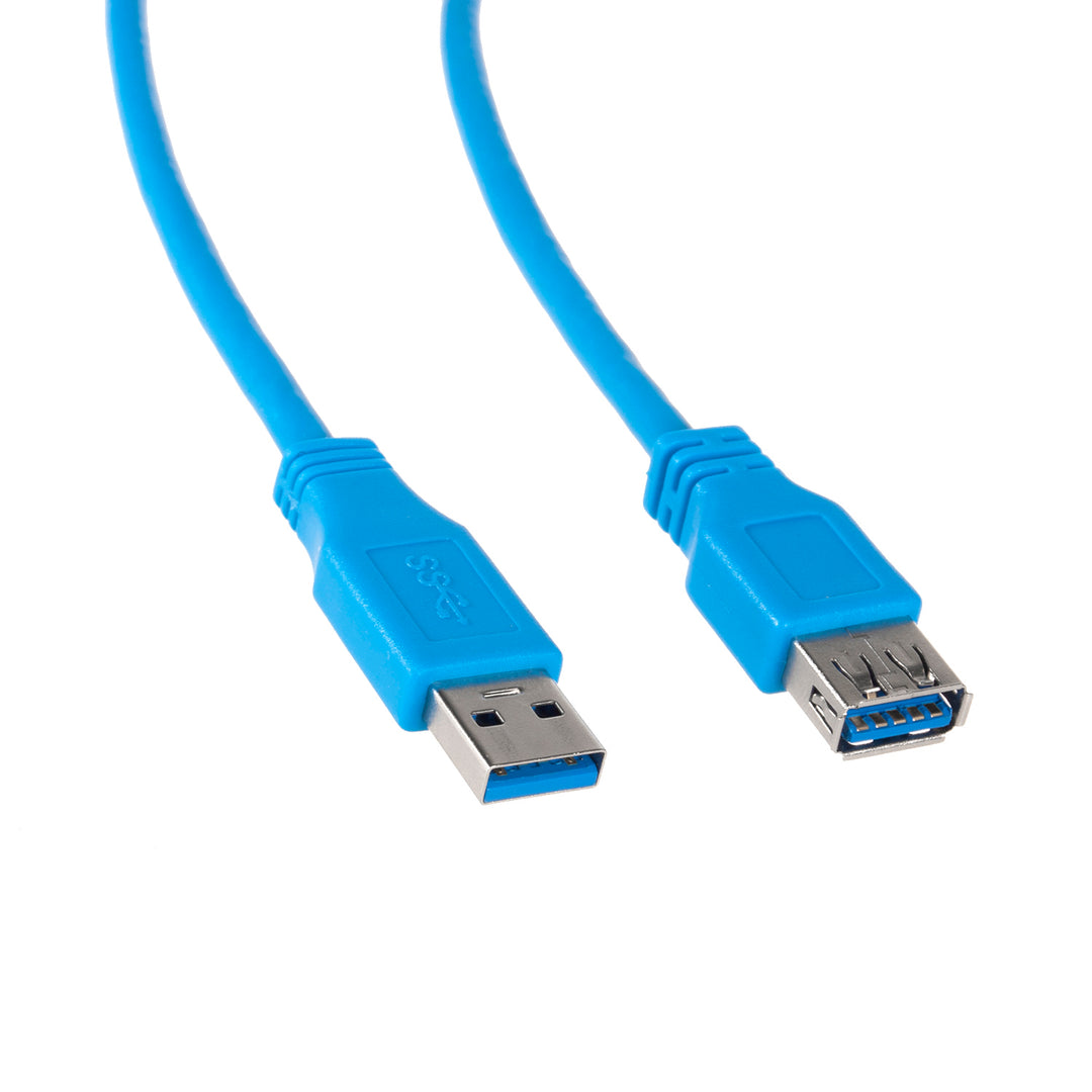 Câble USB 3.0 3m femelle mâle bleu Maclean MCTV-585