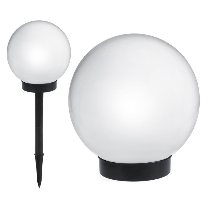 Lampe solaire LED extérieure sur pied blanche 15x15x48cm GreenBlue GB121