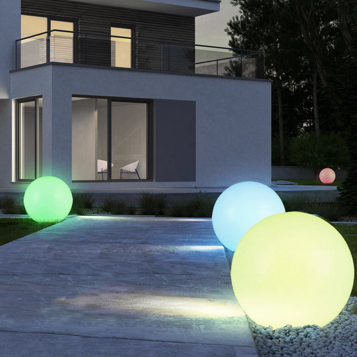 Lampe solaire LED extérieure sur pied colorée GreenBlue GB165