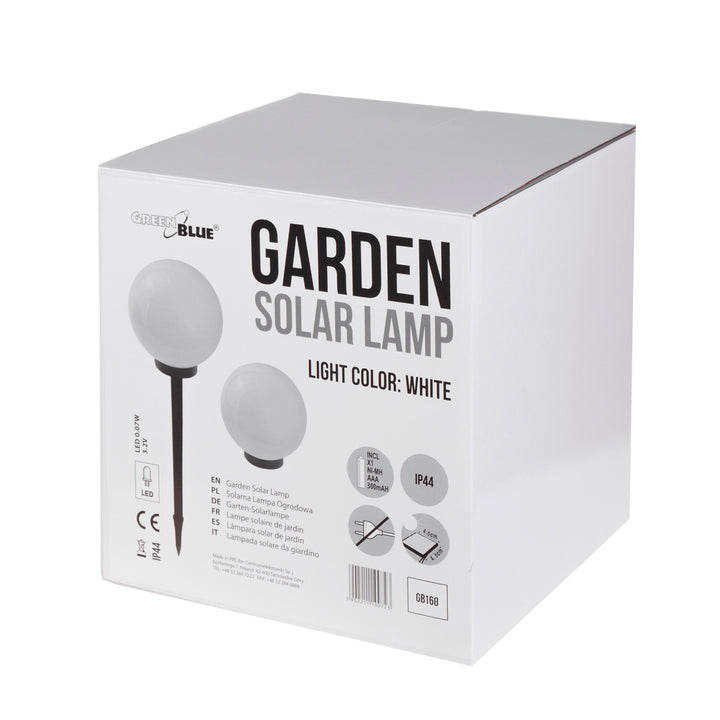 Lampe solaire LED extérieure sur pied blanche 30x30x63 cm GreenBlue GB168