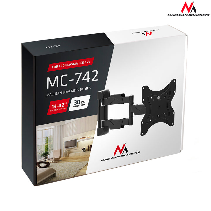 Support TV 13-42” charge maximale 25 kg Maclean MC-742