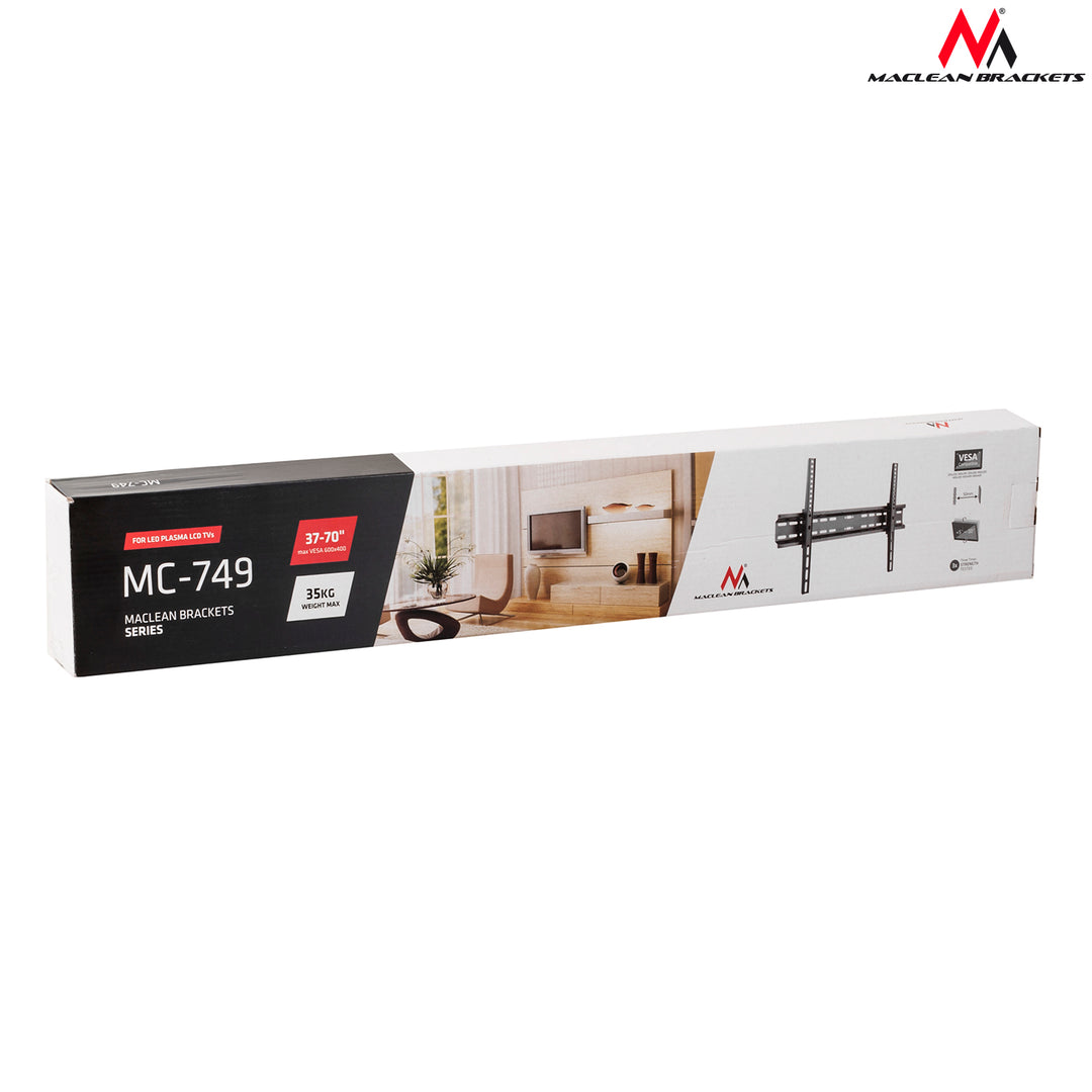 Support TV fixation murale  charge maximale 37-70" 35kg Maclean MC-749