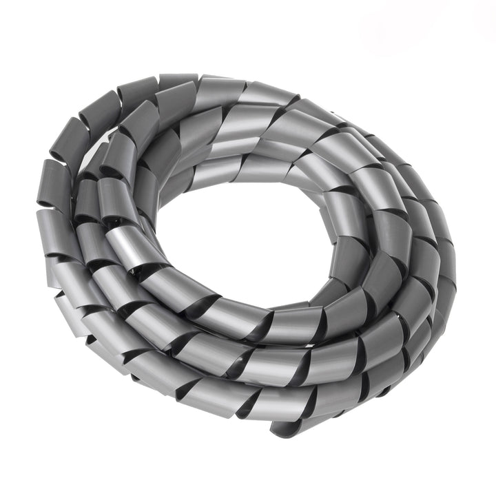 Maclean Cable Cover, Masking, (20.4*22mm), 3m, Silver Spiral, MCTV-687S