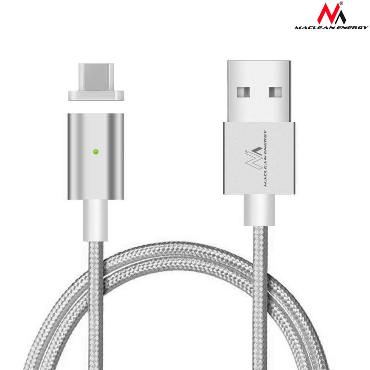 Câble Magnétique C USB Type Argent Maclean Energy MCE178