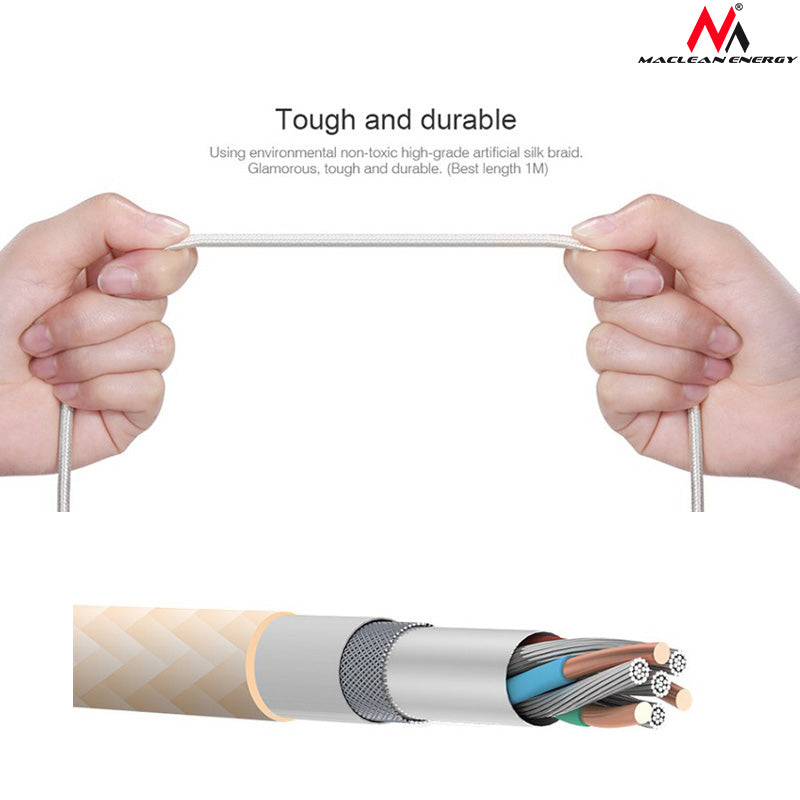 Câble Magnétique C USB Type Argent Maclean Energy MCE178