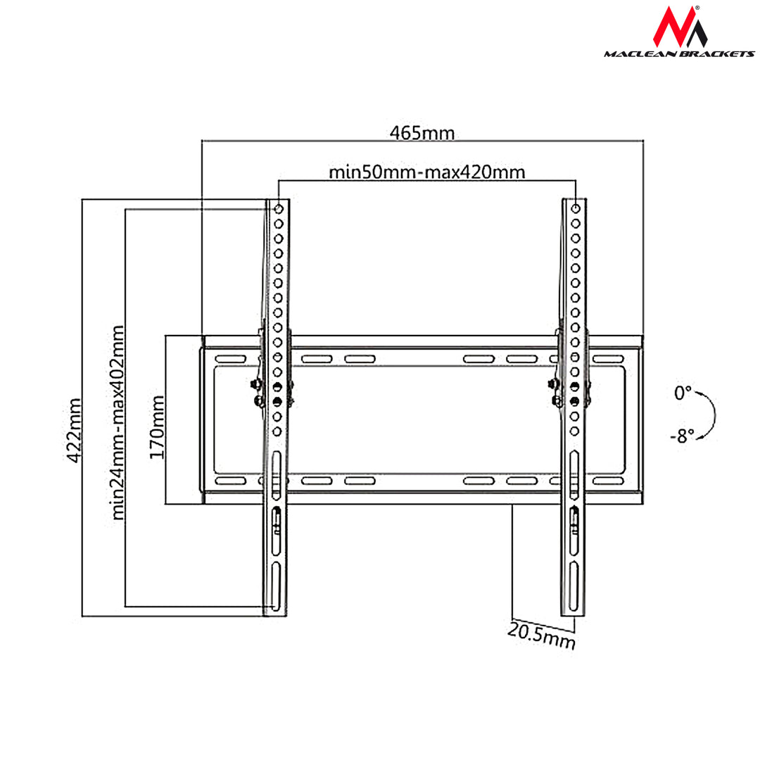 Support TV 32-55" max vesa 400x400 35kg Maclean MC-774