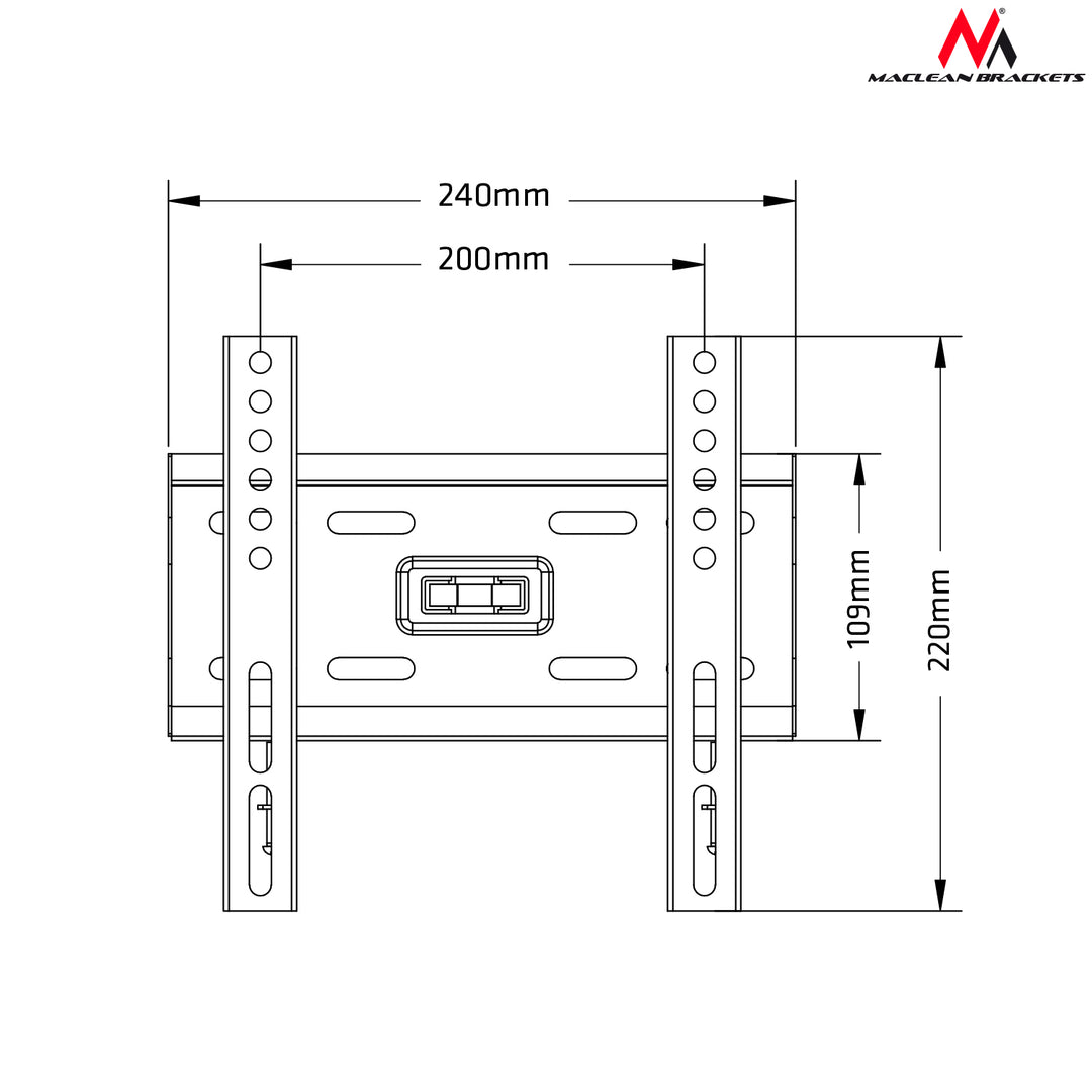 Support TV mural 13-42" charge maximale 35kg max vesa 200x200 Maclean MC-777