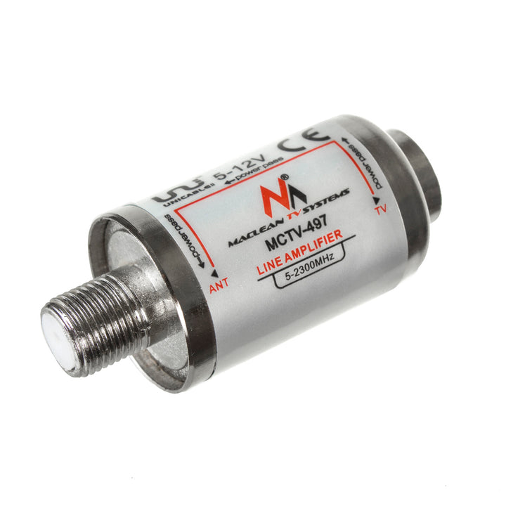 Amplificateur linéaire d'antenne DVB-T / T2 20dB 5-12V large bande 5-2300 MHz Maclean MCTV-497