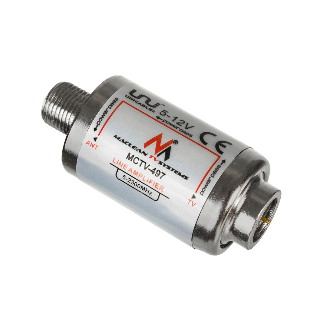 Amplificateur linéaire d'antenne DVB-T / T2 20dB 5-12V large bande 5-2300 MHz Maclean MCTV-497