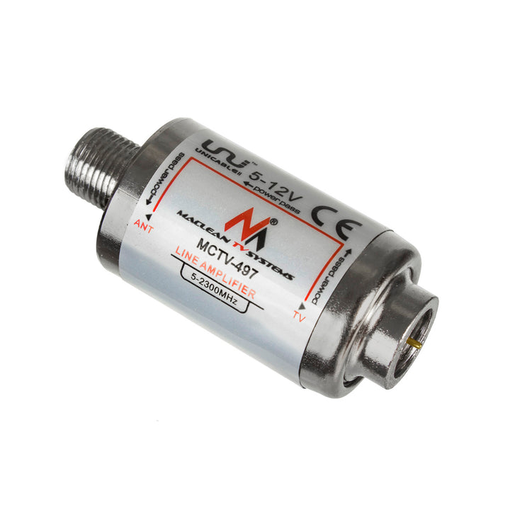 Amplificateur linéaire d'antenne DVB-T / T2 20dB 5-12V large bande 5-2300 MHz Maclean MCTV-497