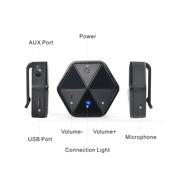 Récepteur adaptateur Bluetooth avec clip Audiocore AC815 - HSP, HFP, A2DP, AVRCP