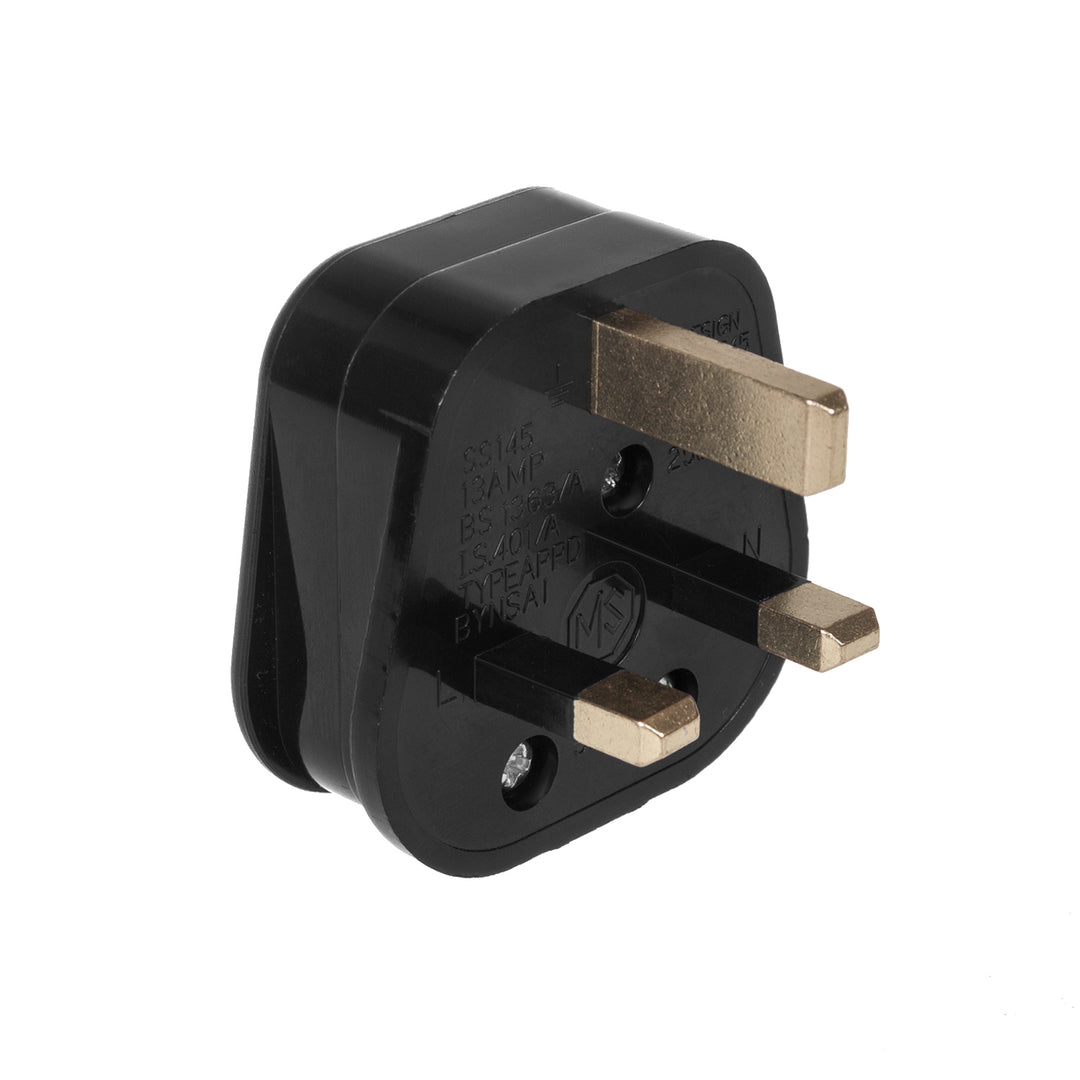 Prise UK adaptateur noir pour câble Maclean MCE193