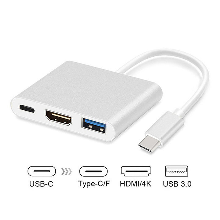 Adaptateur USB-C - USB type C/F /HDMI 4K / USB 3.0 Maclean MCTV-8