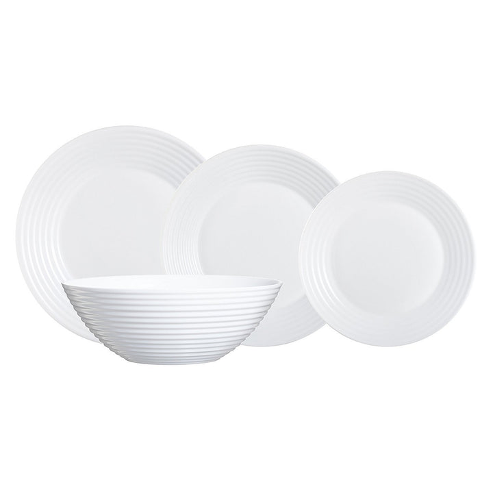 Set de vaisselle 19 éléments Luminarc Harena blanc