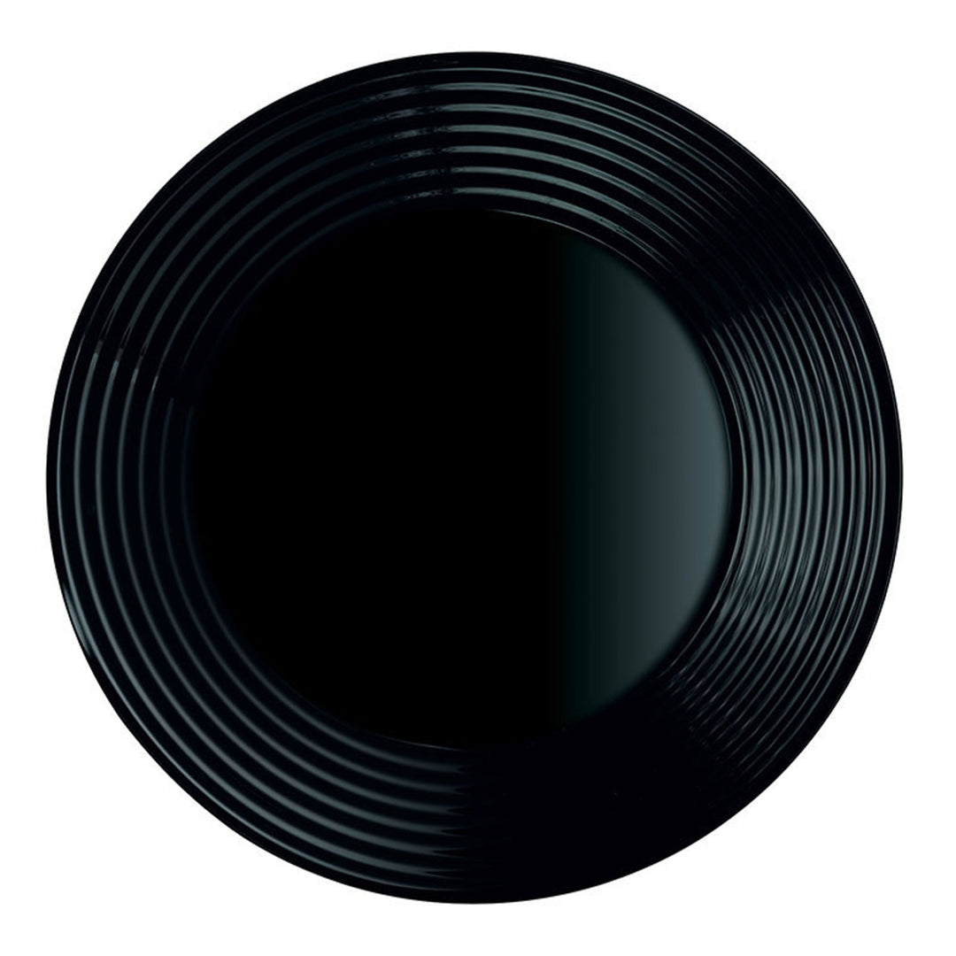 Ensemble d'assiettes 19el Luminarc Harena noir verre trempé