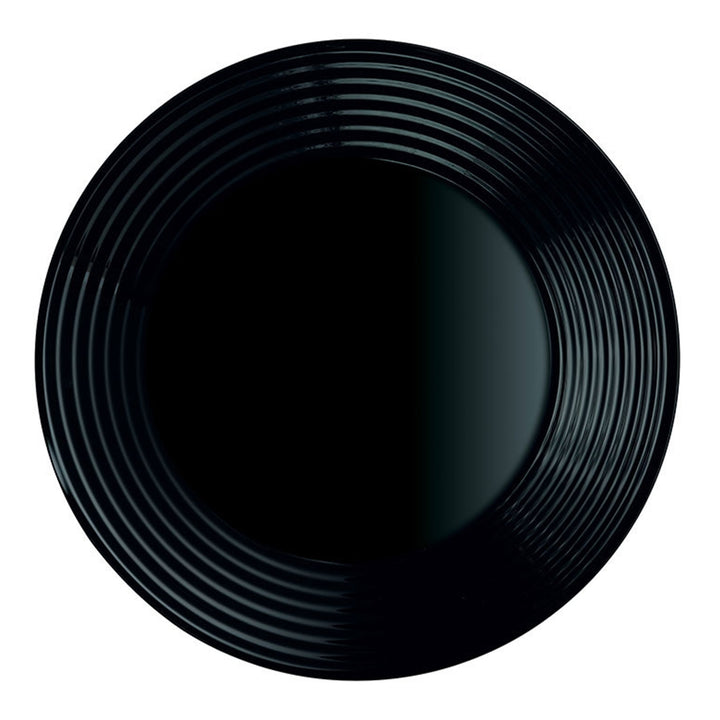 Ensemble d'assiettes 19el Luminarc Harena noir verre trempé