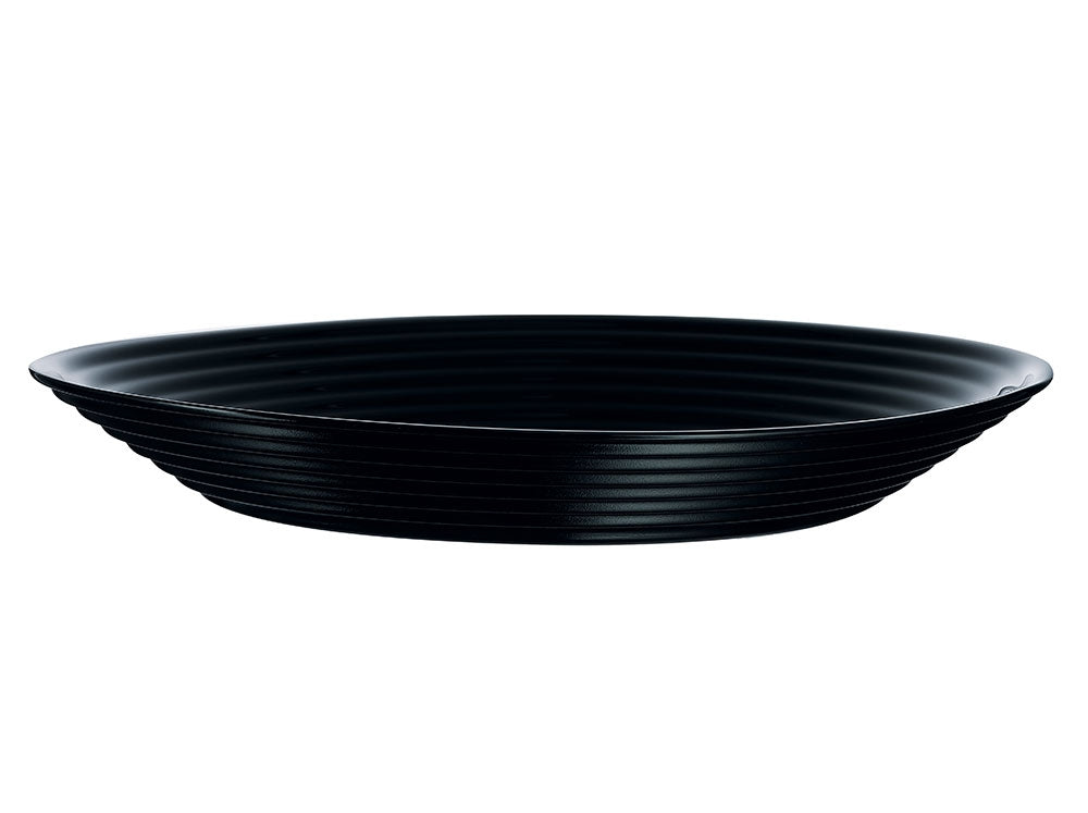 Assiette creuse ondulée 24 cm Harena Noir Luminarc