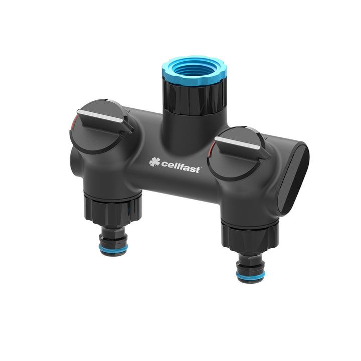 Répartiteur de tuyau d'arrosage 2 voies Cellfast - Ergo IDEAL LINE™ PLUS