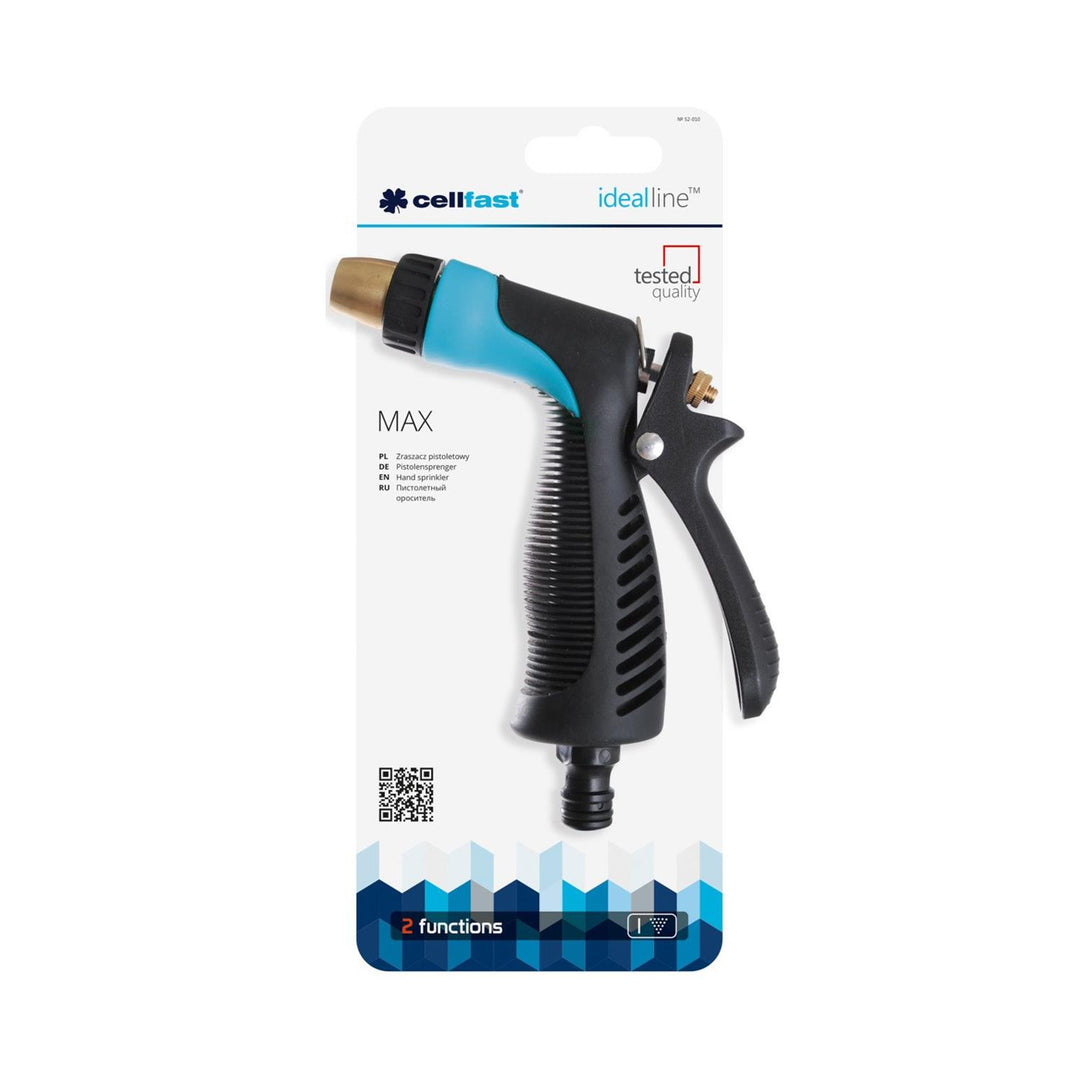 Pistolet d'arrosage Cellfast Max, en métal et en plastique, verrouillage